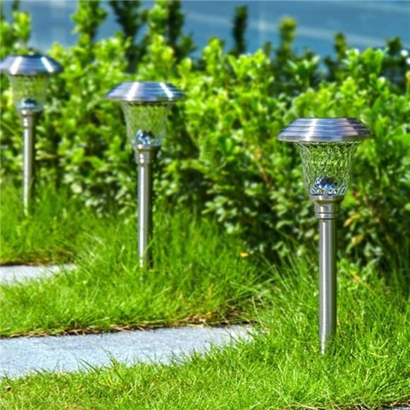 8 Pack Solar Pathway Lights Waterproof,Landscape Path Lights, Supper Bright - Picture 4 of 7